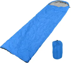 Camping Sleeping Bag with Hood, Hollow Cotton Filling, Zipper Closure, Hook and Loop Fasteners, for Backpacking Camping Sleeping Bag