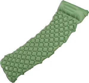 Camping Sleeping Mat - 1.1lb Green Inflatable Camping Pad with Pillow Backpacking Air Mattress Sleeping Bag Camp Pad