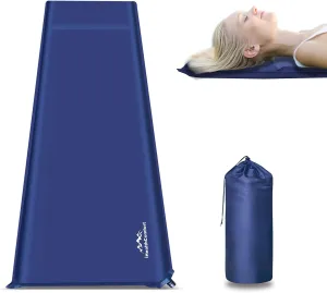 Camping Sleeping Pad Self Inflatable Camping Mattress with Pillow,Lightweight&Compact Sleeping Pad for Travelling,Hiking,Tent,Backpacking(77.2 * 22.8 * 2.4inches) Navy Blue