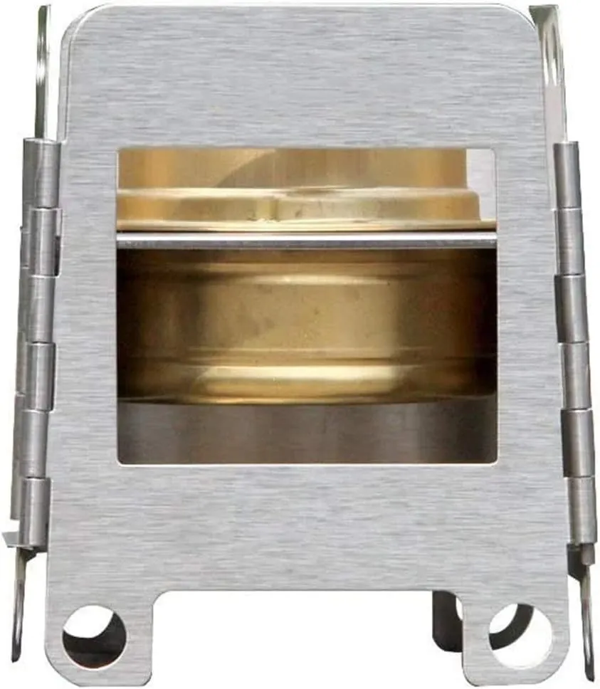 Camping Stove Outdoor Wood Burning Stove with Blow Fire Pipe Stainless Steel Folding BBQ Grill Outdoor Camping Stove