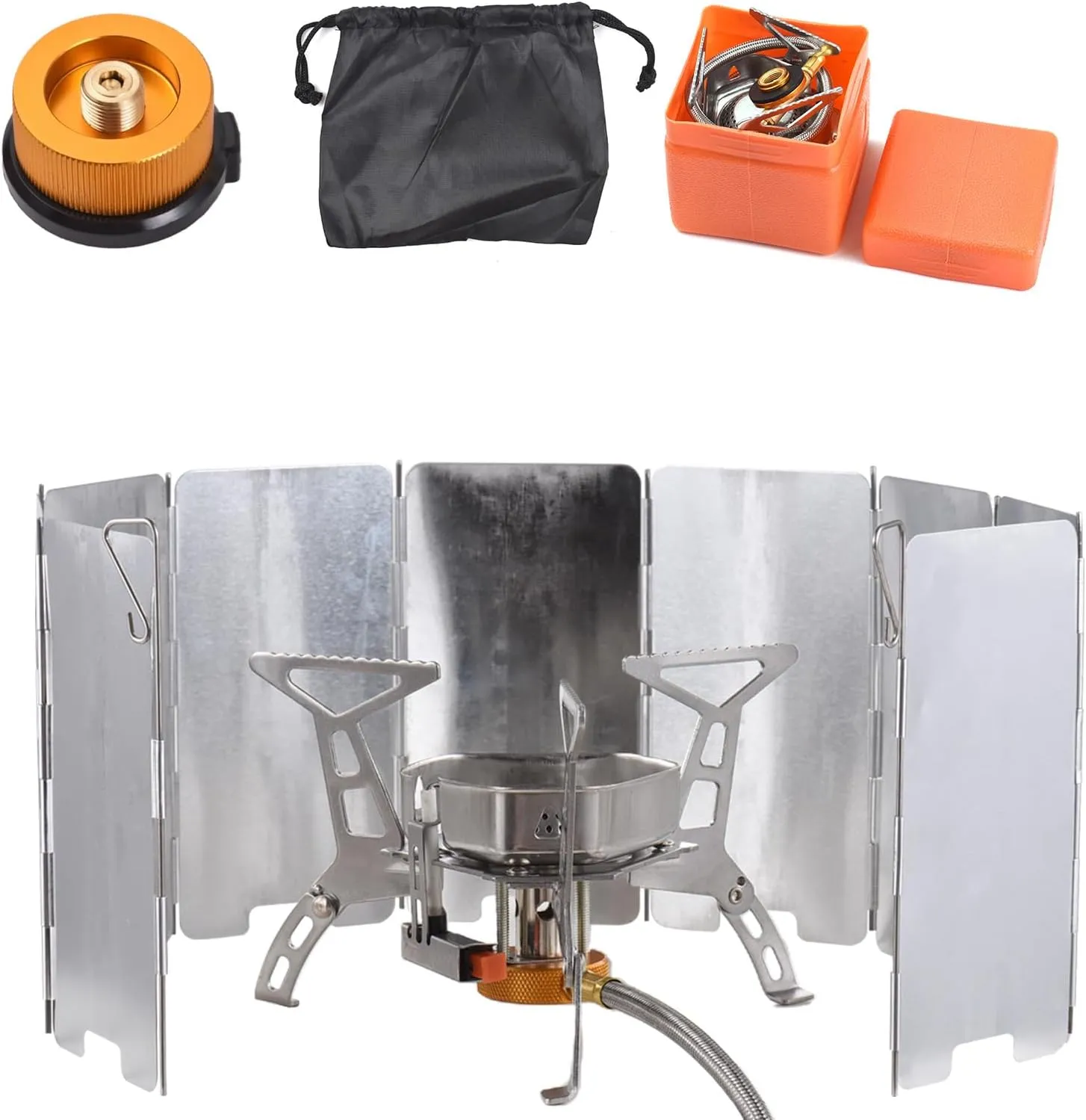 Camping Stove Portable Gas Cooking Kit for Hiking Lightweight and Foldable