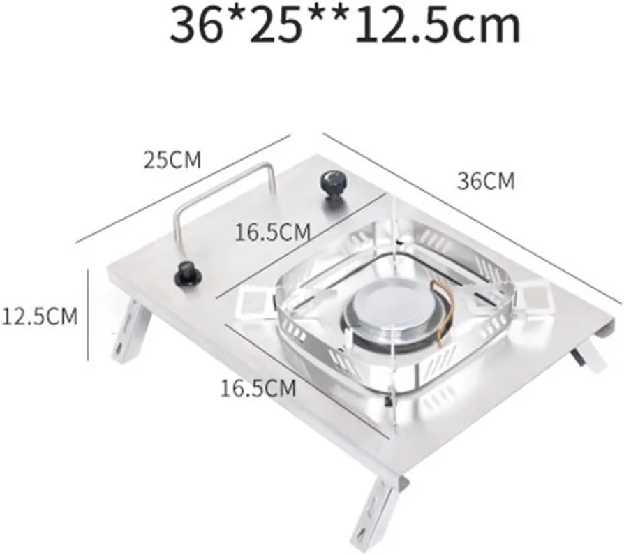 Camping Stove, Portable Stove With Adjustable Burners, Foldable Table For IGT Stove, Gas Stove Propane Burners For Outdoor Cooking,Hiking, Camping(Drain basket)