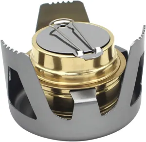 Camping Stove Portable Windproof Backpacking Stove Lightweight Picnic Cooking Burner Head Grey,Camping Essentials