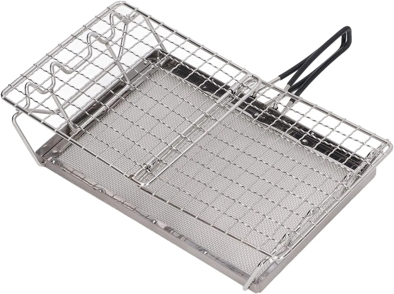 Camping Stove Toaster Stainless Steel Camping Toaster Rack Holder, Foldable Portable Camp Stove Toaster Outdoor Stovetop Toaster for Picnic