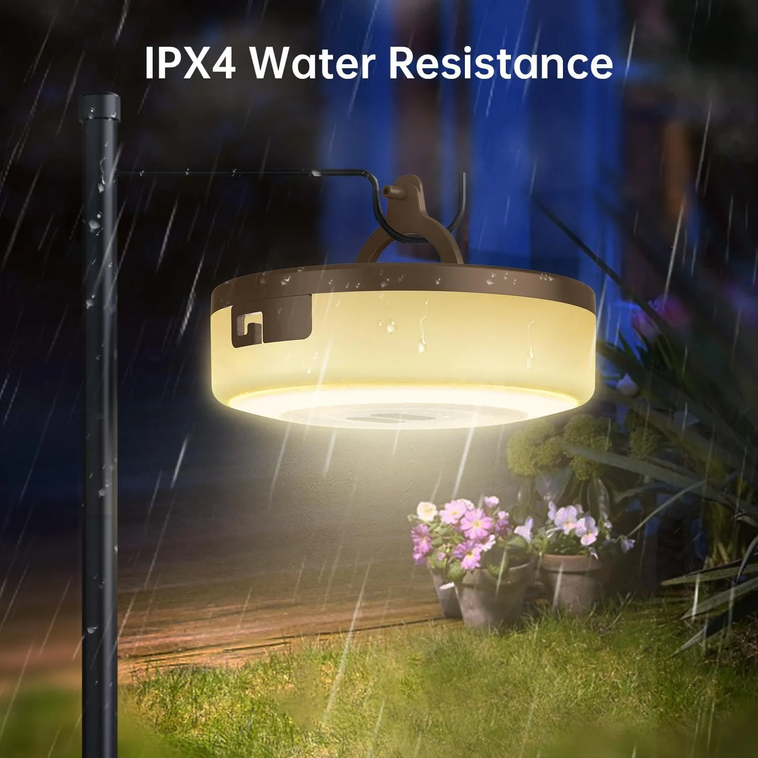 Camping String Lights (2-Pack) 33FT, Outdoor Camping Lights for Christmas, 7 Modes, IPX4 Waterproof, Rechargeable LED Lights for Outdoor Tent, Hiking, and Decor