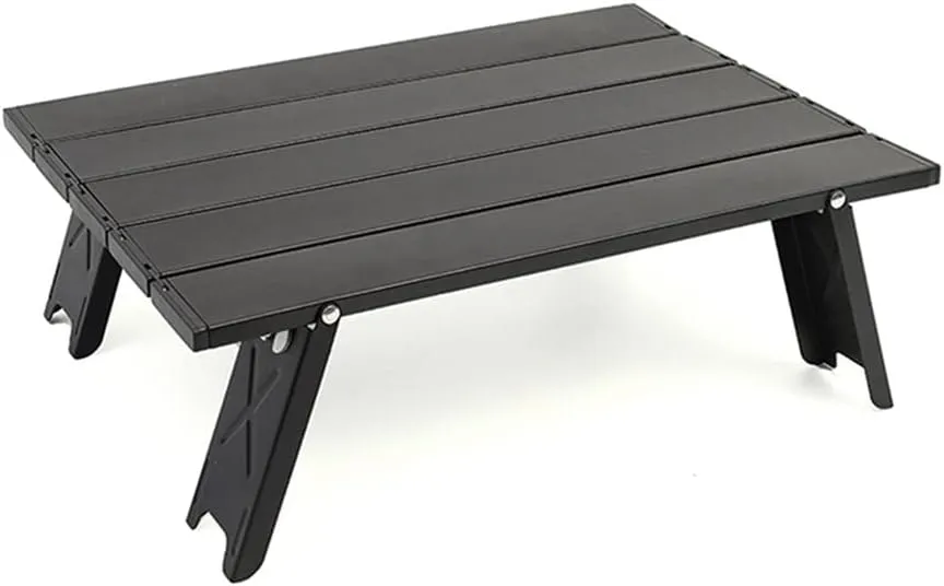 Camping Table Folding Table Camping Tent Table Camping Portable Coffee Table Home Computer Table Aluminum Table Foldable Lightweight Camping Table/(Blcak)/39.5 * 28 * 12.8Cm