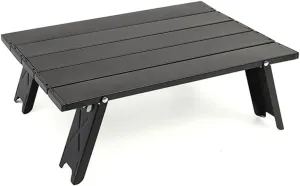 Camping Table Folding Table Camping Tent Table Camping Portable Coffee Table Home Computer Table Aluminum Table Foldable Lightweight Camping Table/(Blcak)/39.5 * 28 * 12.8Cm