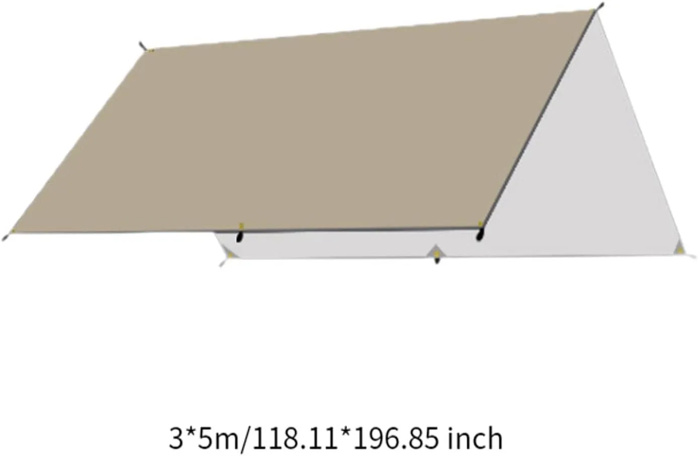 Camping Tarp Tent Tarp Lightweight Portable Compact Awning Canopy Camping Canopy for Picnic Barbecue Backpacking Traveling