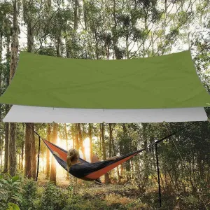 Camping Tent Plan Waterproof Lightweight Portable Rain Flying Tent Plane Hammock Tent Plan Tent Tarp for Hiking Picnic (Color : Green, Size : 3 * 3m)