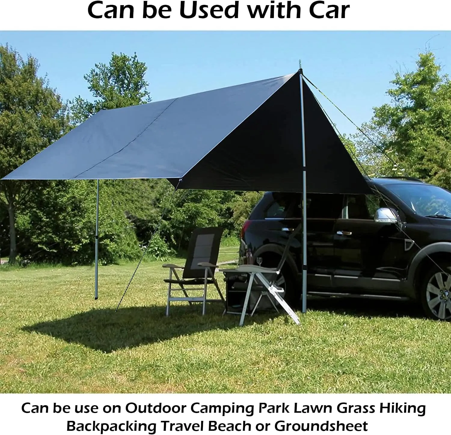 Camping Tent Tarp Rain Tarp Hammock Shelter, Premium UV Protection Sun Shelter Windproof Waterproof Lightweight Compact Durable Ripstop Gazebo Picnic Mat (Camo(rodless) 2X Large) (Green(rodless)