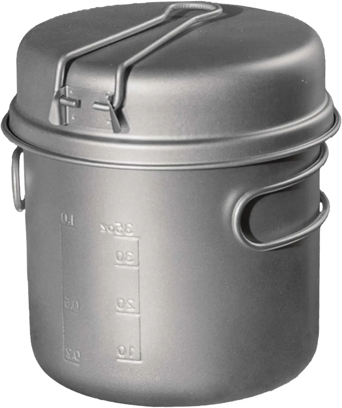 Camping Titanium Pot with Frying Pan with Folding Handles Hiking Versatile Barbecue Outdoor Cooking Pot Camping Cookware Set