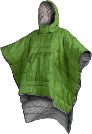 Camping Wearable Blanket Waterproof Wearable Sleeping Bag Adult for Backpacking Hiking Hunting Fishing Outdoor Sport (Green)