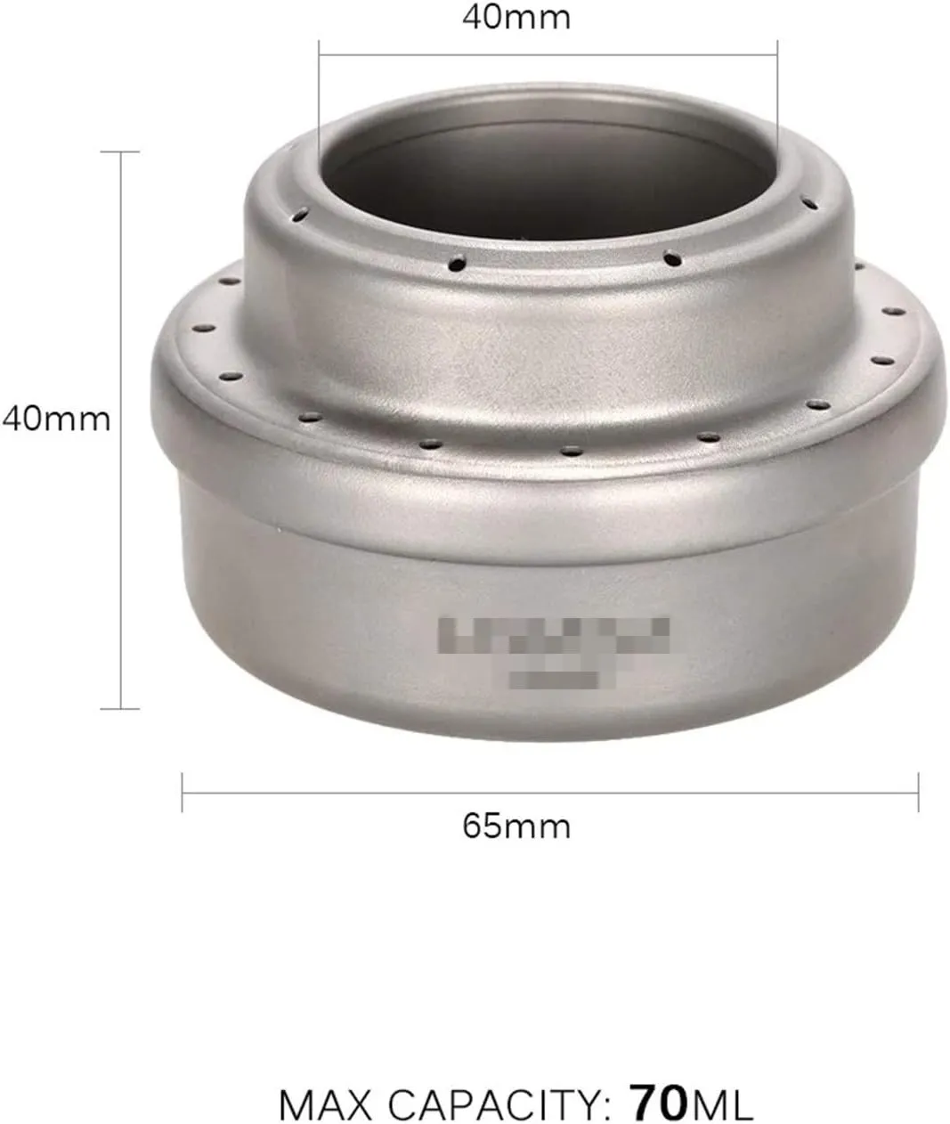 Camping Wood Stove Folding Wood Stove Titanium Lightweight Pocket Stove with Mini Alcohol Stove Convenient Storage (Color : Silver, Size : One Size) (Silver One Size)