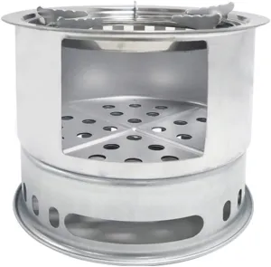 Camping Wood Stoves,Portable Outdoor Charcoal Stove, Detachable Windproof Wood Burning Stove,for Backpack,Fishing,Heating and Cooking