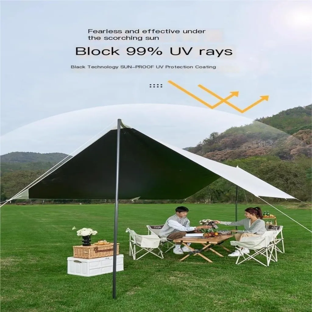 Canopy Awning Outdoor Canopy Tent Rain-Proof Camping Equipment Shed Camping Portable Sun-Proof and Rain-Proof Canopy Awning Canopy