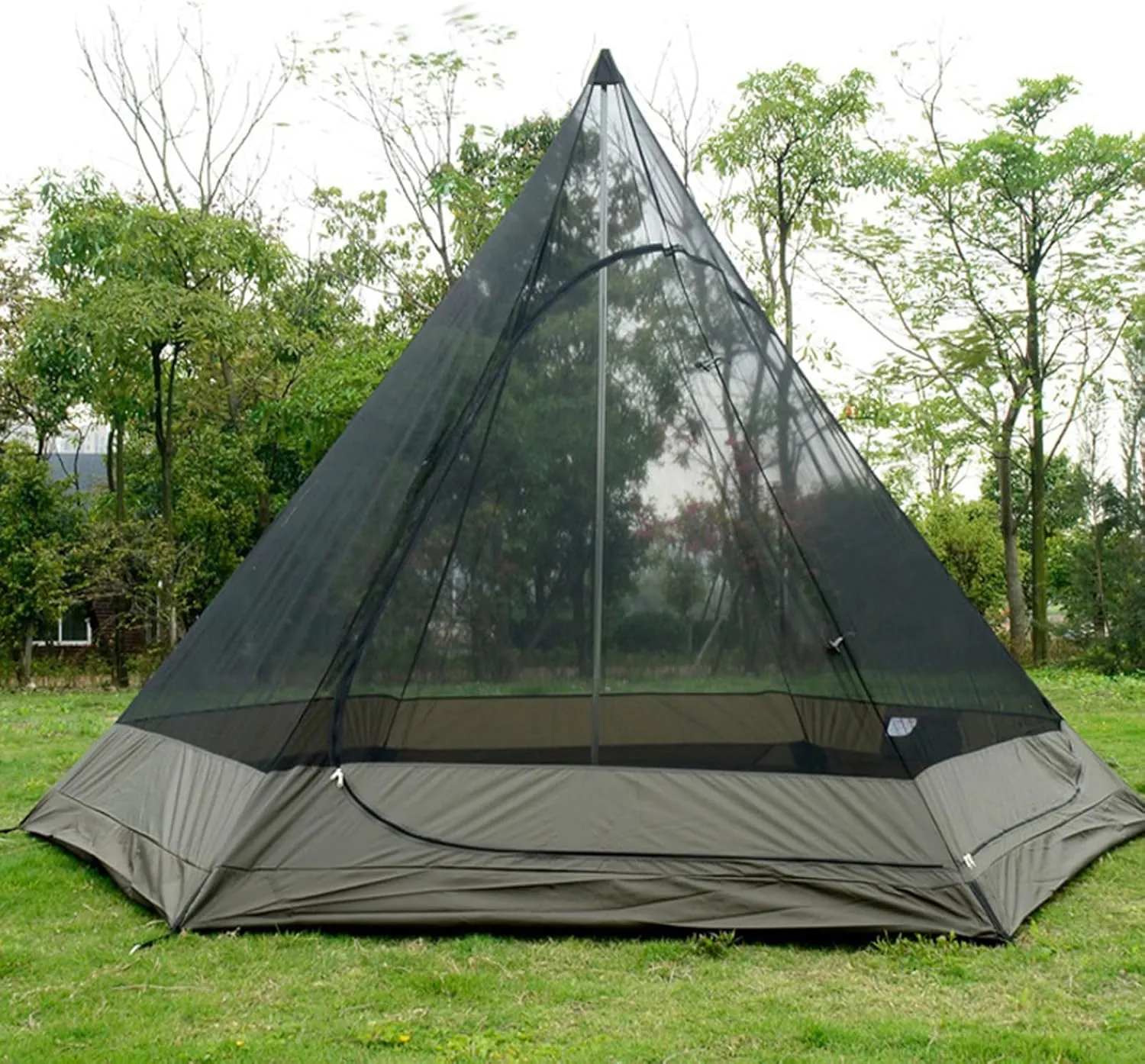 Canvas Indian Tent Yurt Tents 3-8 Persons Bell Tents Outdoors Large Glamping Bell Tents for Family Camping Hunting Christmas Party Shelter