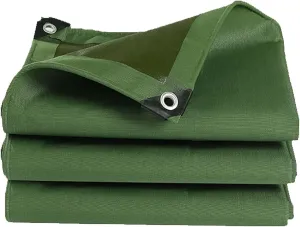 Canvas Tarps Waterproof 3.3x3.3ft, Heavy Duty Tarpaulin Cover, Tarp Cover Waterproof with Aluminum Grommets, Thick Tarp, for Roof, Outdoor, Patio, Ripstop, Rainproof