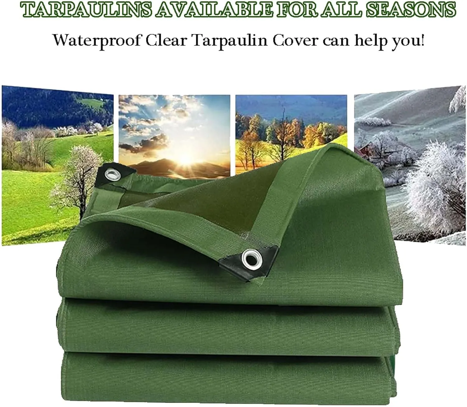 Canvas Tarps Waterproof 3.3x3.3ft, Heavy Duty Tarpaulin Cover, Tarp Cover Waterproof with Aluminum Grommets, Thick Tarp, for Roof, Outdoor, Patio, Ripstop, Rainproof