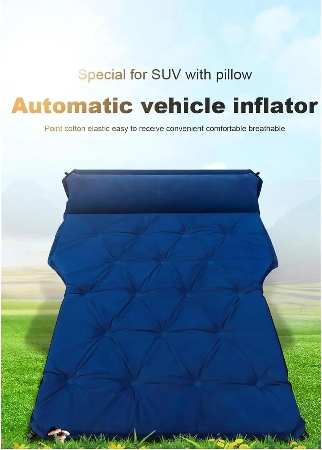 Car Air Mattress for Hyundai Santa Fe/Grand Santa Fe TM/DM/CM/SM 2001-2023 2024 2025, Inflatable Mattress Air Mattress Car Bed Sleeping Mattress Travel,B, normal