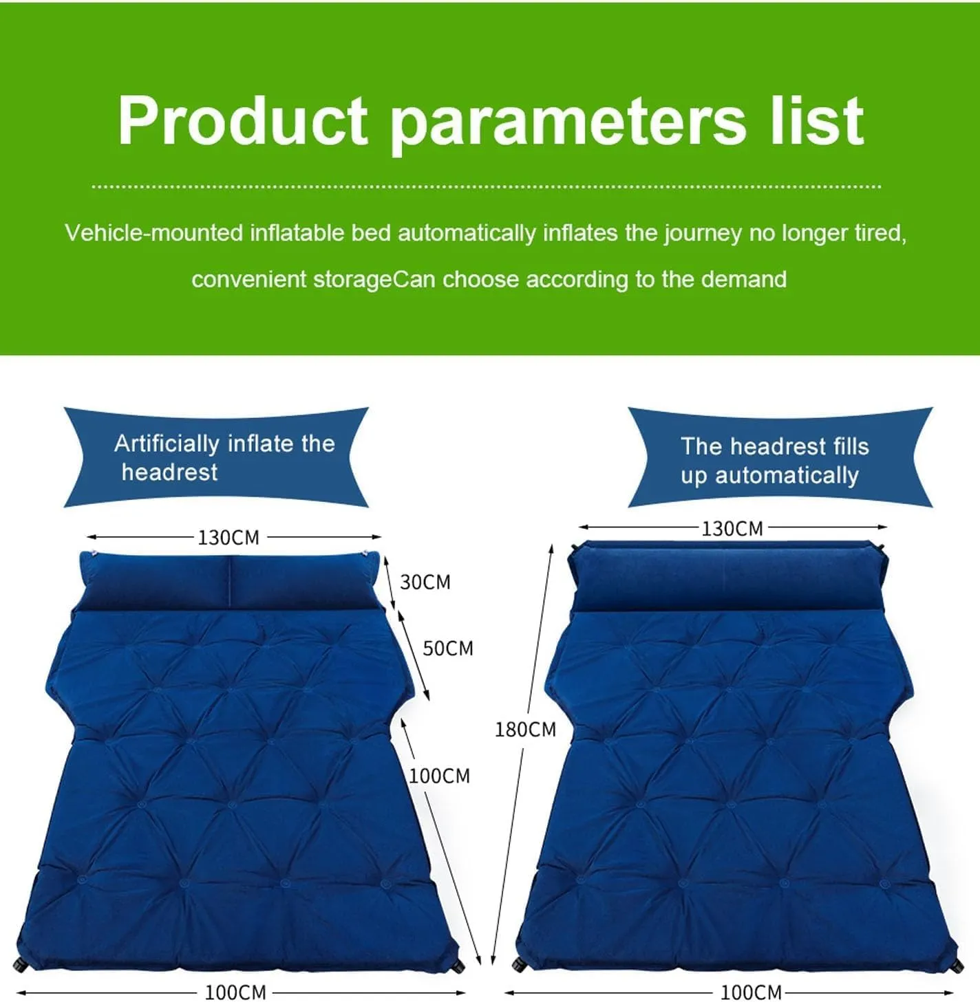 Car Air Mattresses with Pillow, for Cadillac XT5 2016-2023 Folding Inflatable Trunk Rear Seat Pad, SUV Travel Portable Outdoor Camping Sleeping Bed Accessories,Black