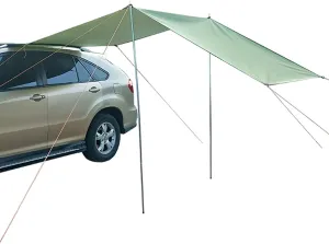 Car Side Awning SUV Car Side Tent Sunshade Screen Canopy,Car Awning Sun Shelter Waterproof Camping Tarp with 210D Silver Coated Oxford Cloth,for SUV Beach Outdoor (14.4 x 6.6ft) (Silver 9.8 x 6.6ft)