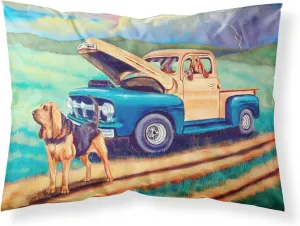 Caroline's Treasures 7513PILLOWCASE Bloodhound Fabric Standard Pillowcase Lightweight Super Soft Easy Care Decorative Artwork Pillowcase, Standard