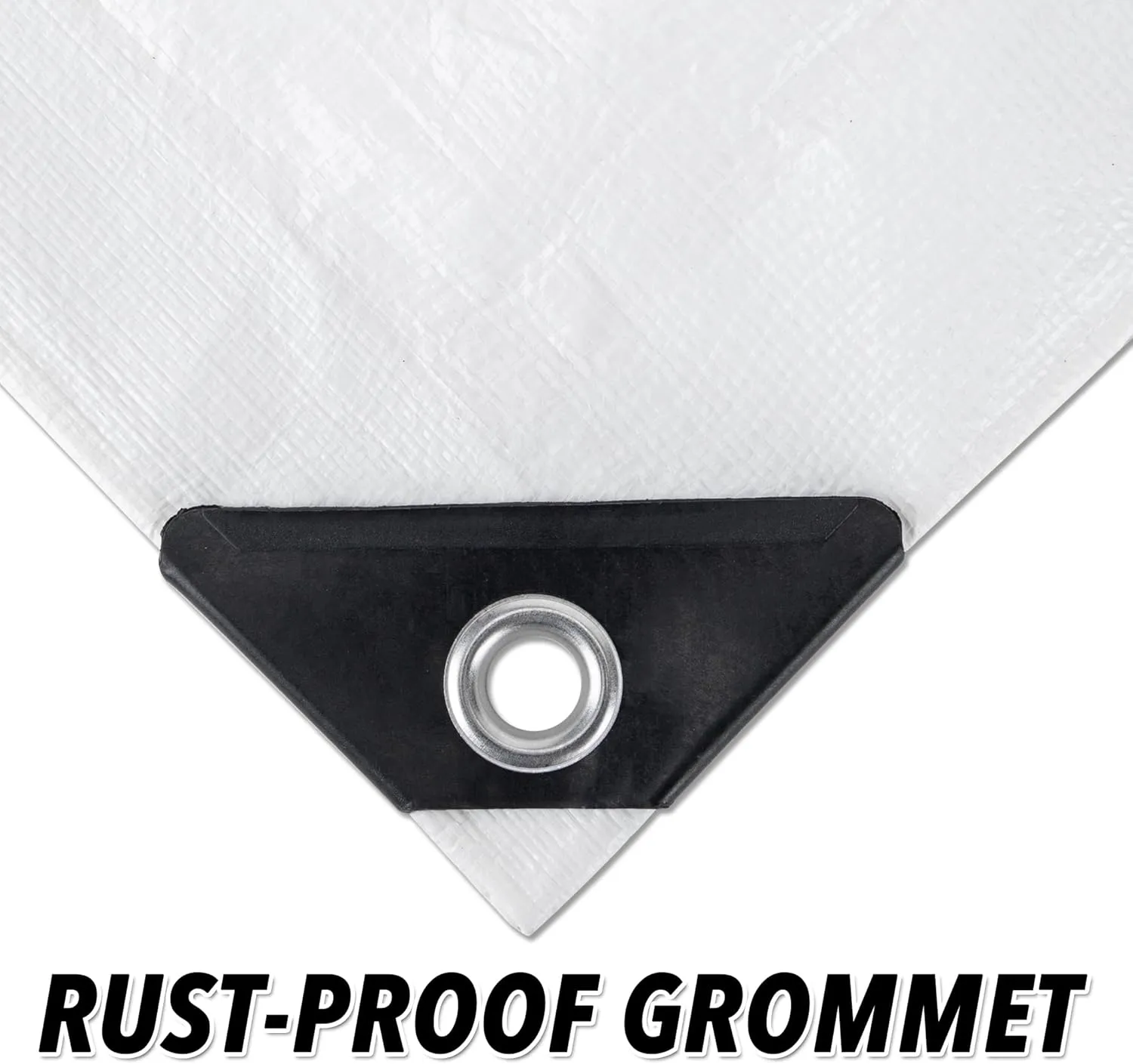 CARTMAN Finished Size 30x40 Feet 10 Mil White Heavy Duty Poly Tarp, Multipurpose Protective Cover, UV Resistant, Waterproof Poly Tarpaulin with Reinforced Edges Tarpaulin with Reinforced Edges