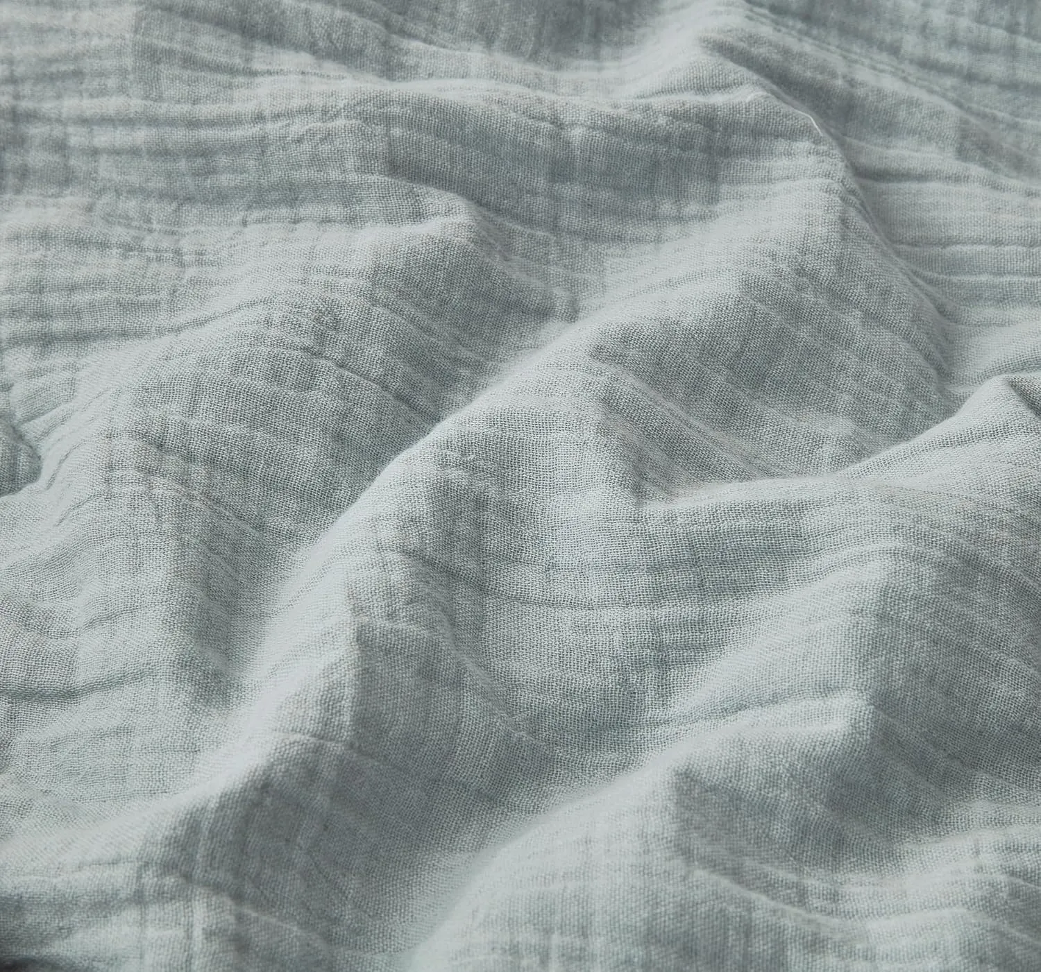 Chezmoi Collection Skye 3-Piece Breathable Lightweight Cotton Gauze Comforter Set Oversized King, Light Blue-Gray Reversible Soft Washed 100% Cotton Muslin Thin Comforter, 130GSM Fill Summer Blanket