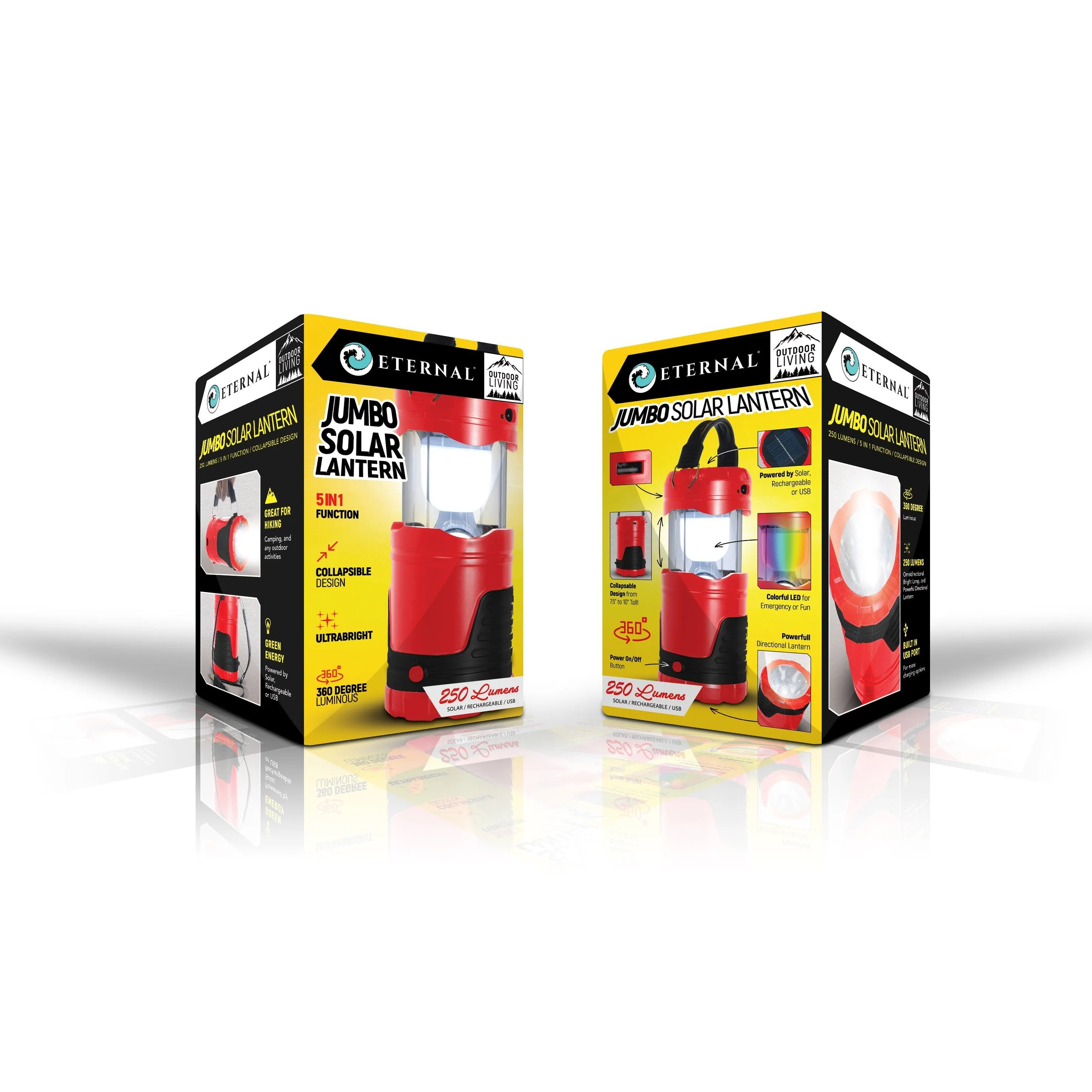 Chic Powered LED Worth the price 5-in-1 360-Degree Lantern Solar