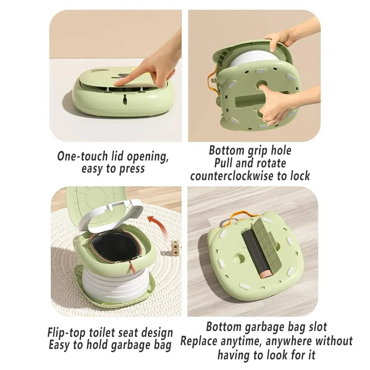 Childrens Portable Folding Toilet Travel Potty Seat for Outdoor and Indoor Use