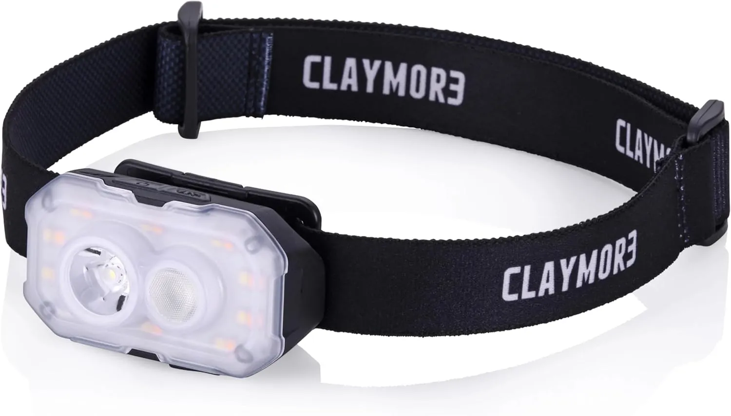 Claymore Heady  (Black) - Rechargeable LED Headlamp Flashlight, Lightweight for Camping, Running, Hiking, Emergency & Industrial Use. Waterproof, USB-C Charging, Up to 70 Hours Battery Life.
