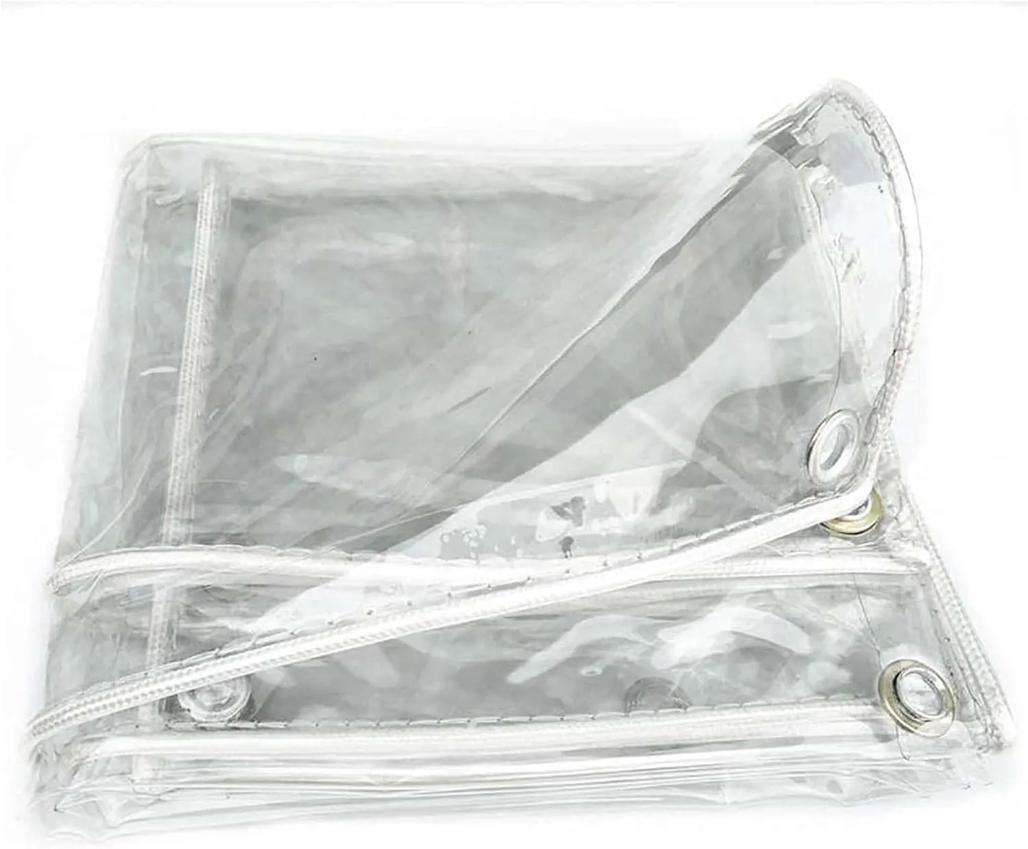 Clear PVC Tarps 2.6x29.5ft, Clear Tarpaulin Cover, Transparent Tarp with Grommets, Waterproof Outdoor Heavy Duty Tarpaulins, Ripstop, for Greenhouse, Patio, Porches