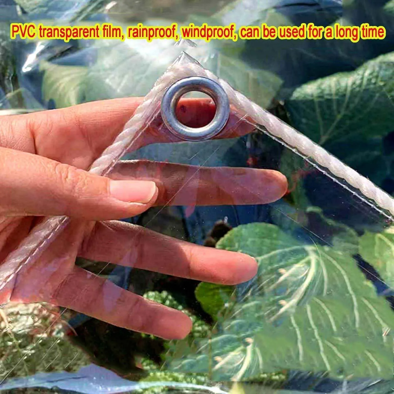 Clear PVC Tarps 2.6x29.5ft, Clear Tarpaulin Cover, Transparent Tarp with Grommets, Waterproof Outdoor Heavy Duty Tarpaulins, Ripstop, for Greenhouse, Patio, Porches