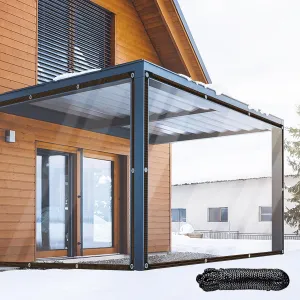 Clear Tarp - Heavy Duty Waterproof 8x10ft Plastic Tarps with Grommets Clear Vinyl Tarps Outdoor Transparent Cover for Greenhouse, Garden,Patio, Porches, Tent, Chicken Coop