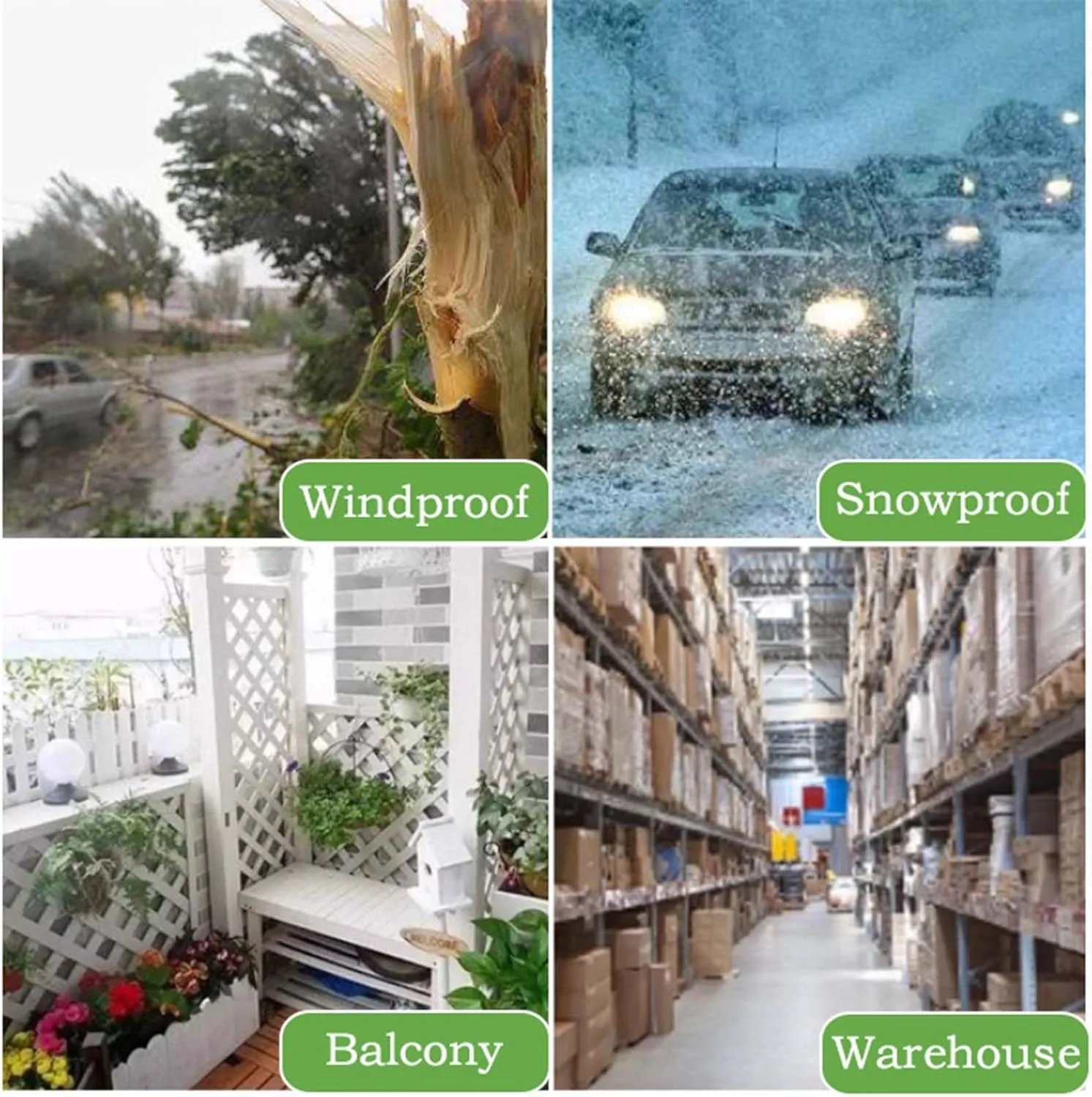 Clear Tarp Waterproof with Grommets 4.6x4.9ft, Thickened Tear Resistant PVC Tarpaulin, Clear Plastic Tarps, Heavy Duty Tarpaulin for Greenhouse Balcony