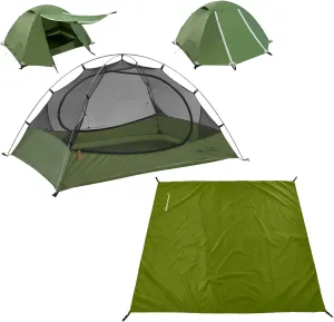 Clostnature Polaris Lightweight Backpacking Tent - 7'3'' x 6'3''x 3'11'' Camping Tent with Matching Waterproof Tent Footprint, 3 Person Waterproof Tent with Camping Tarp for Outdoor, Hiking