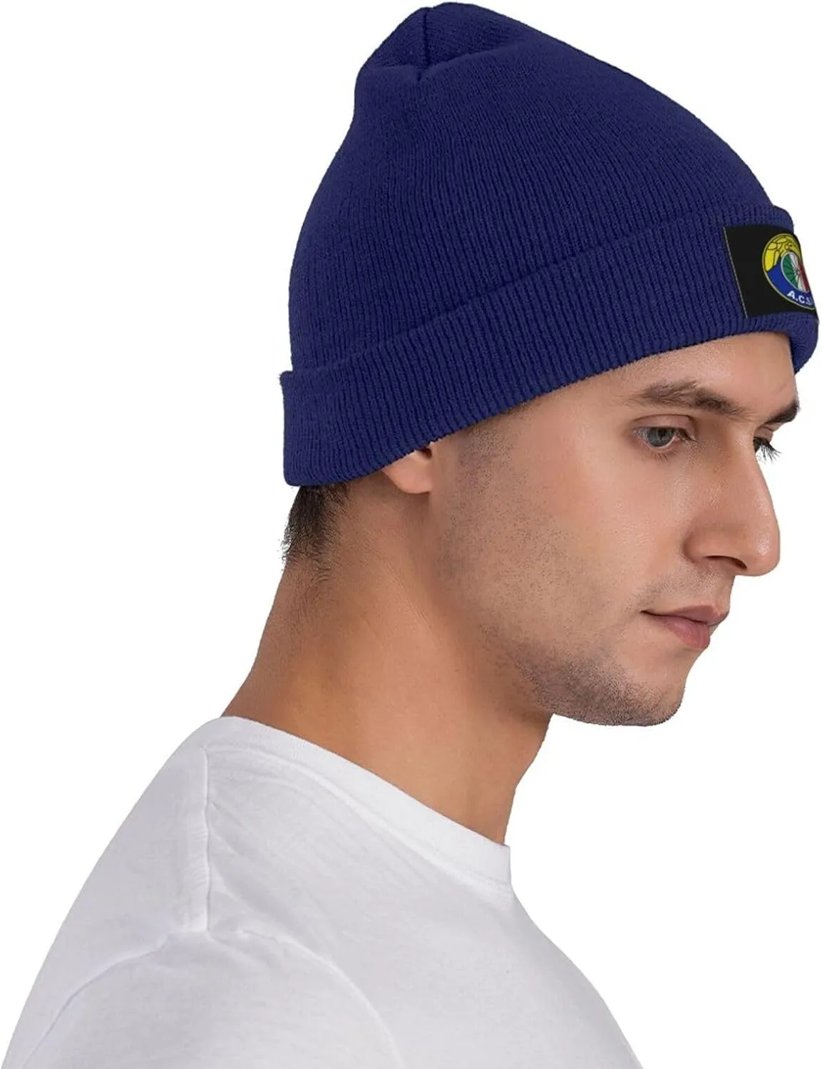 Club de Deportes Ñublense Logo Knit Hat Cap Skull Cap Beanie Hat Warm Cap Navy Blue Hat for Men Women