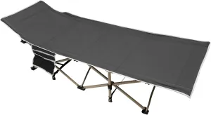 CNCEST Folding Camping Cot Camping Cot for Adults, Folding Sleeping Cots for Hunting, Travel Tent Cots, for Camping Trips, Driving Trips, Hiking Trips, Office Naps (Grey)