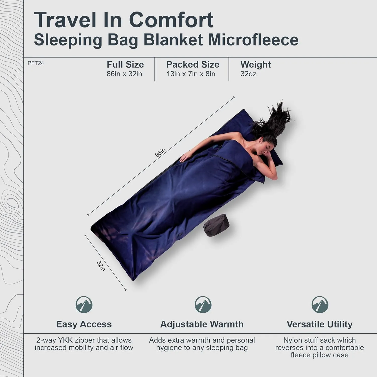 COCOON - Premium - Sleeping Bag Blanket Microfleece