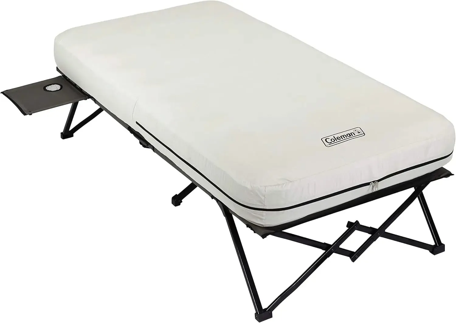 Coleman Camping Cot Combo – Folding Cot, Air Mattress, Side Table & Pump for Comfortable Camping