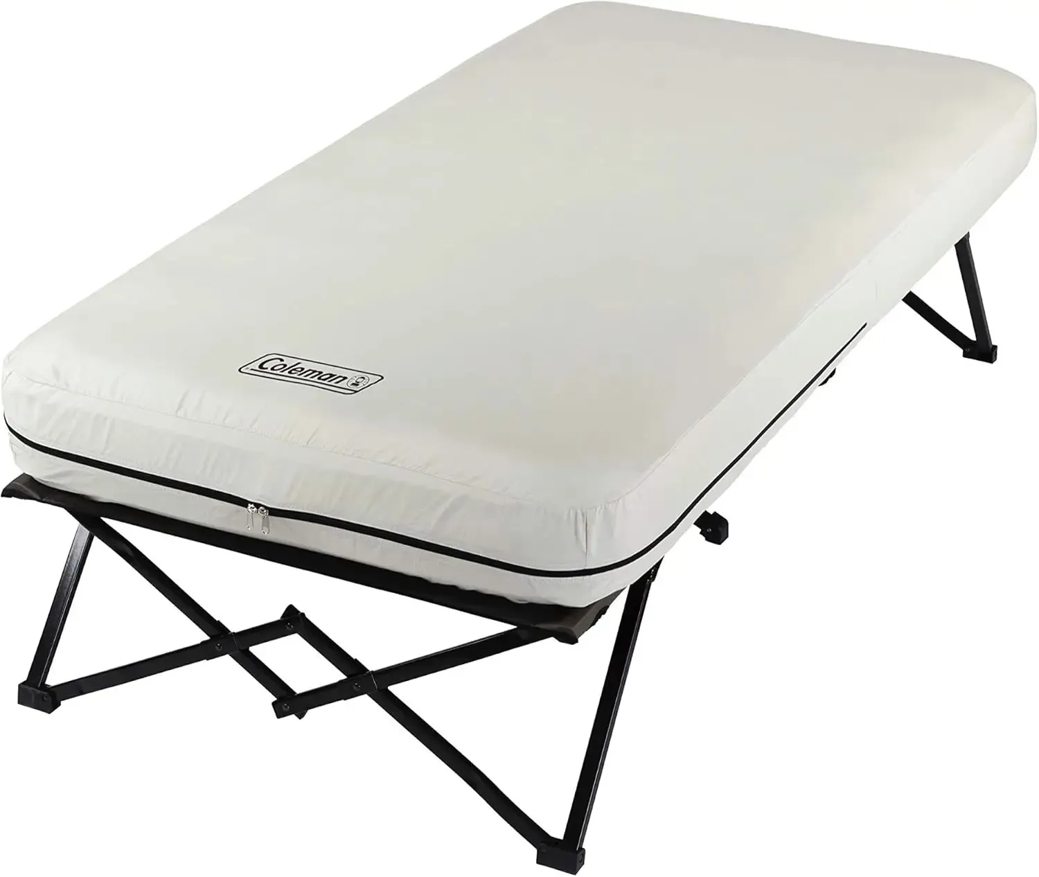 Coleman Camping Cot Combo – Folding Cot, Air Mattress, Side Table & Pump for Comfortable Camping