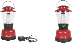 Coleman Classic Rechargeable 400 Lumens LED Lantern - Water and Impact-Resistant With Carry Handle, 4D Battery-Powered