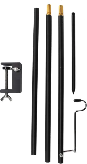 Collapsible Lantern Stand, Aluminum Alloy Outdoor Lantern Pole Hanger, Table Folding Light Post, Portable Camping Fishing Stand