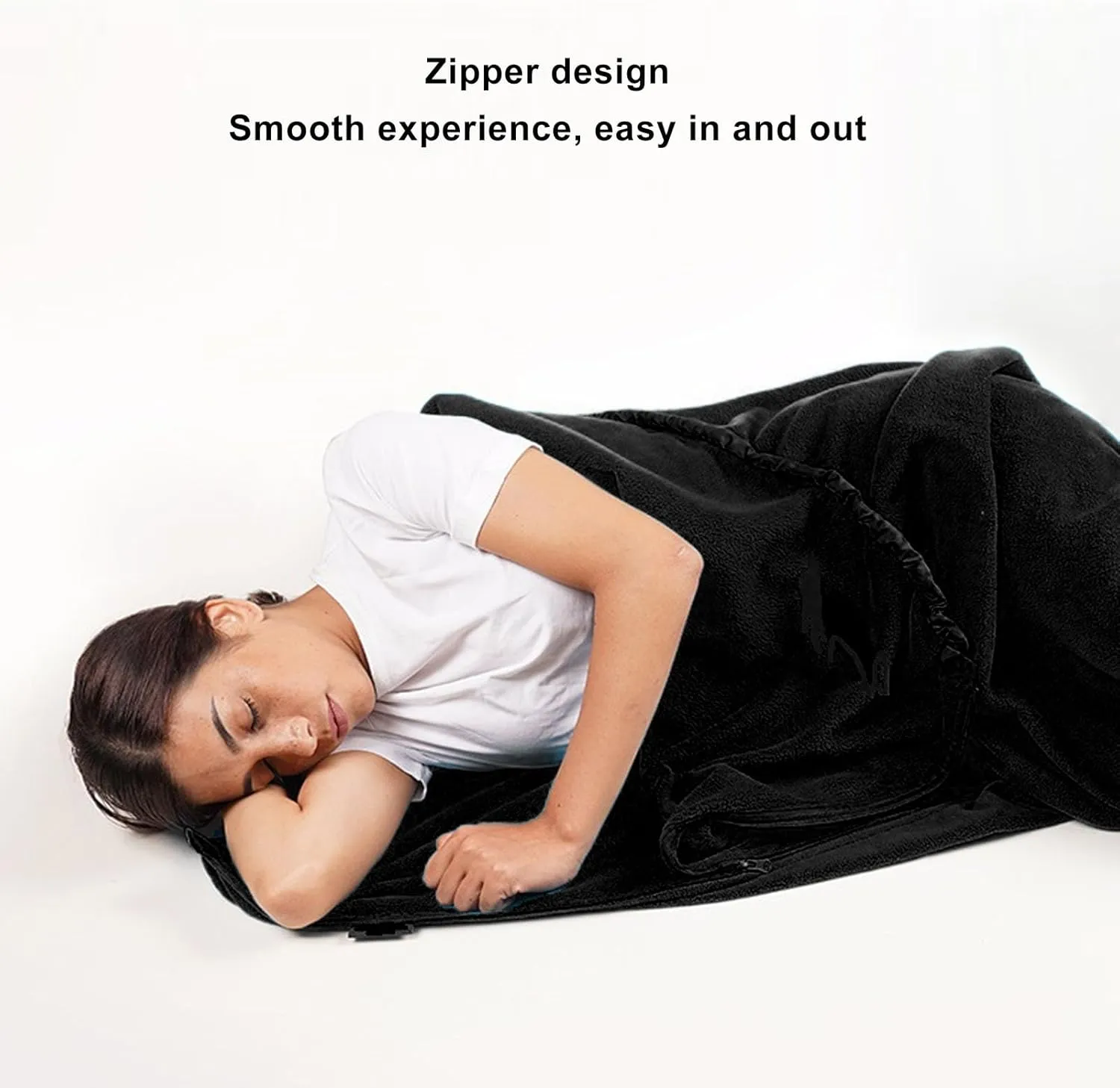 Comfortable Sleeping Bag Blanket, Ultra Thick Travel Blanket, Soft Outdoor Liner for Hiking, Camping, Backpacking, and Travel – Machine Washable and Lightweight