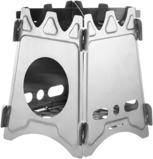 Compact Foldable Wood Stove - Stainless Steel Camping Stove for Outdoor Adventures