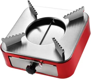 Compact Spirit Burner StoveKitchen Equipment Furnace Windproof Lightweight for Picnic Backpackers Hiking BBQ (Red)