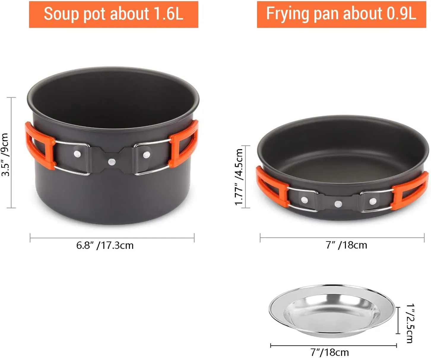 Cookware Set CamCookware Set Outdoor Cooking Equipment for CamHiking and Picnics for 2-3 People All in Compact Camp Cooking Set