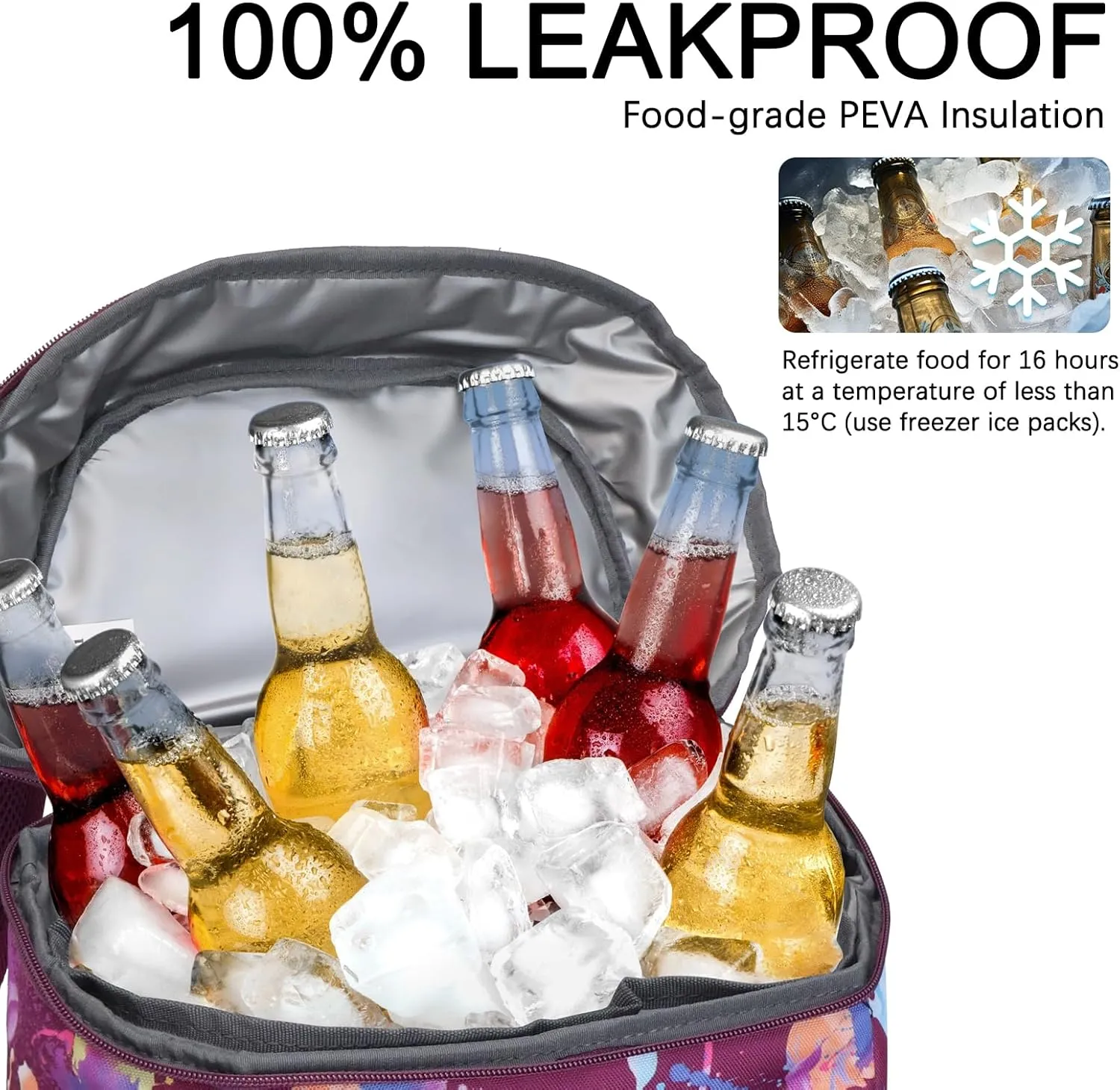Cooler Backpack Insulated Leak Proof,Small Soft Coolers Bag for Men and Women Camping,Travel,Beach,Hiking,Picnic