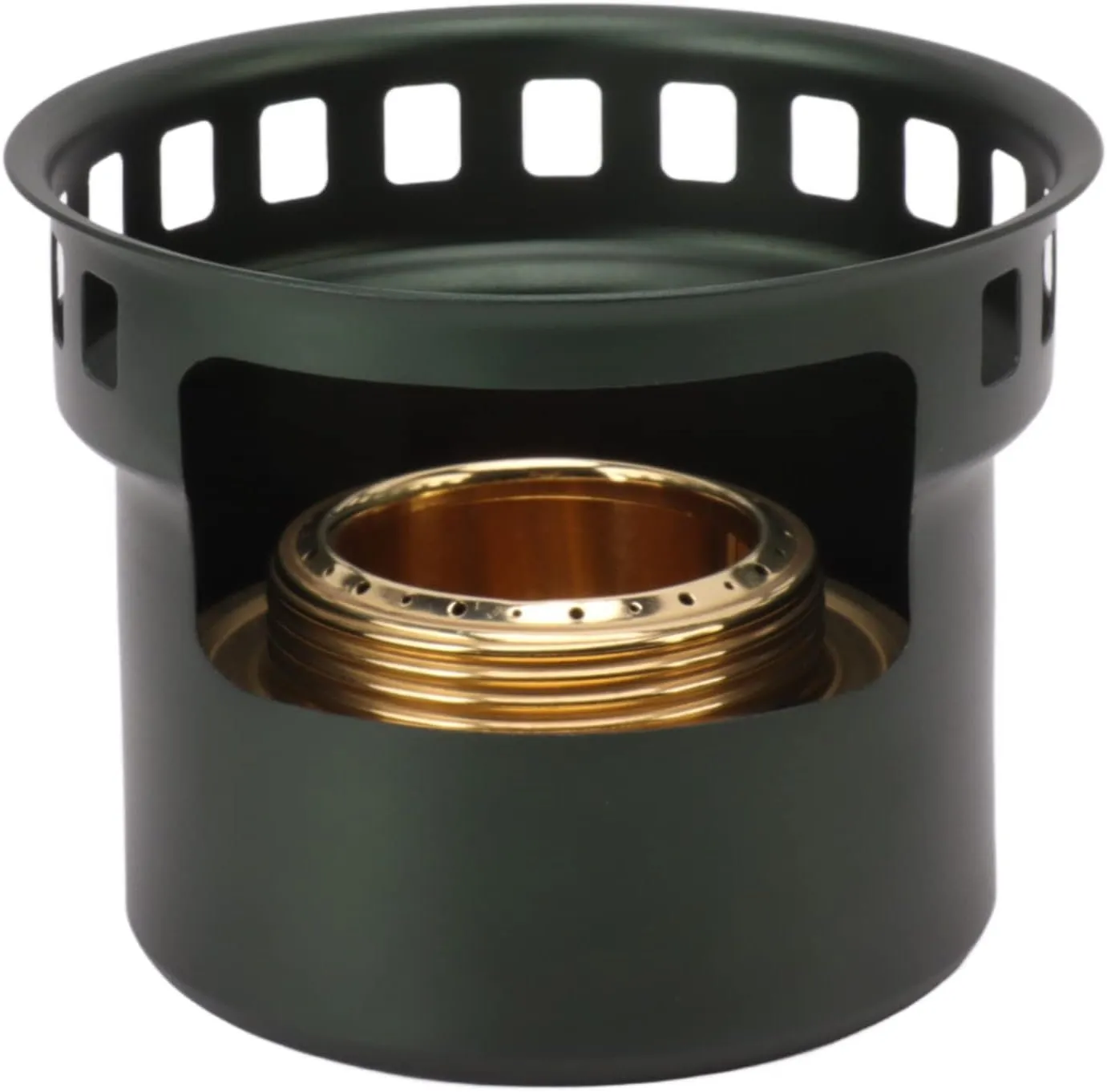 Copper Windproof Portable Alcohol Stove Camping Picnic Outdoor (Dark Green)