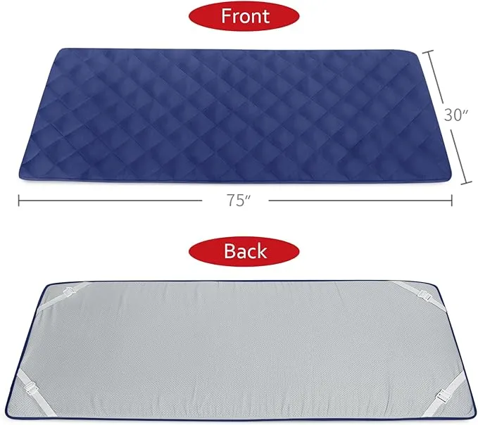 Cot Mattress Topper Pad Quilted, Foam Camping Cot Mattress Pad Non-Slip Super Soft Comfortable 75"x30", Cool Sleeping Cot Mattress Pad for Camp Cot/Rv Bunk/Narrow Twin Beds